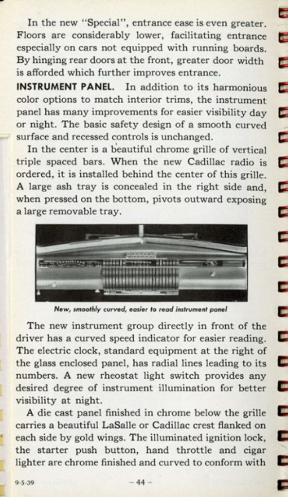 1940 Cadillac LaSalle Data Book Page 26